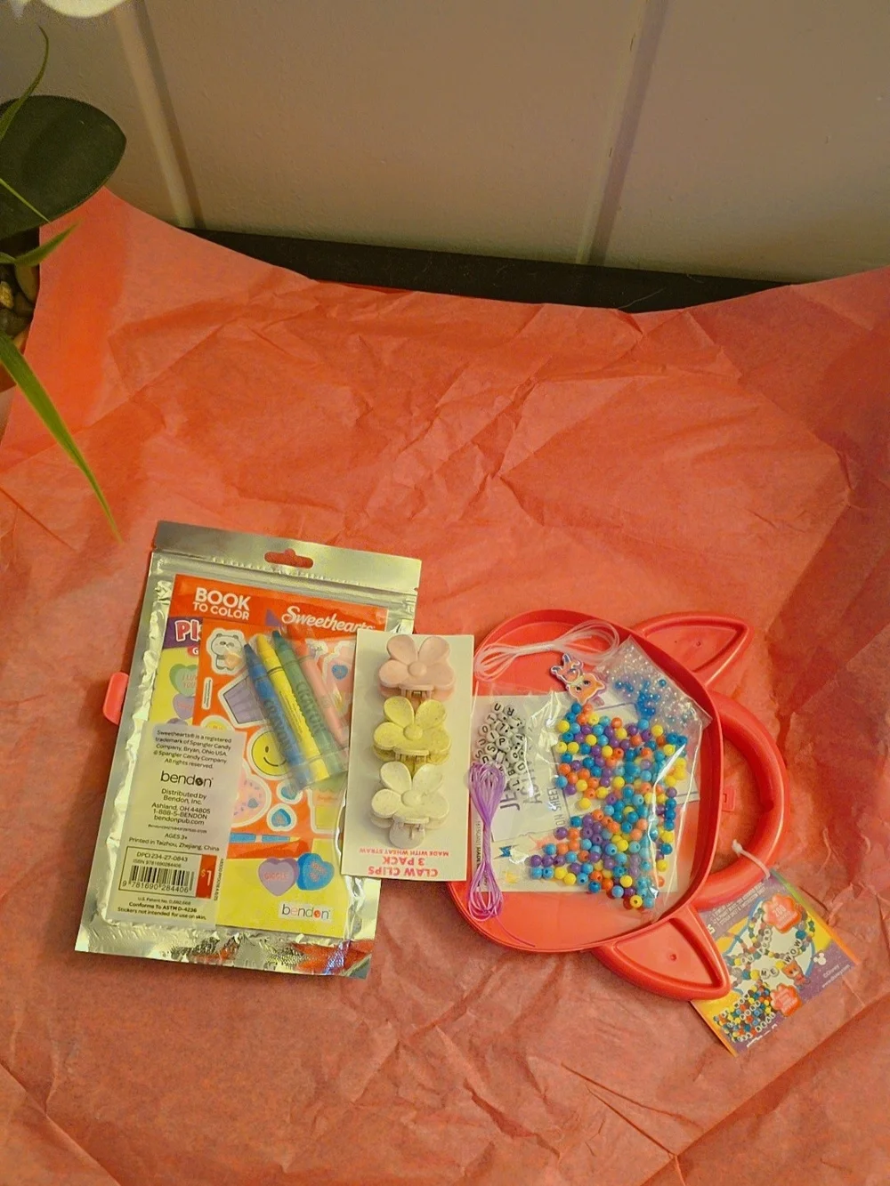Kids Pink Craft Kit with Beads and Accessories